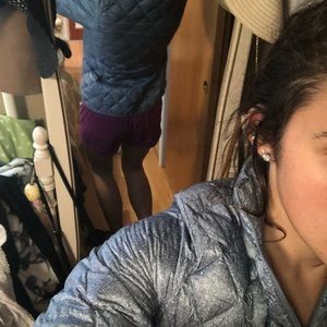 Grey speckled puffed jacket for Sale